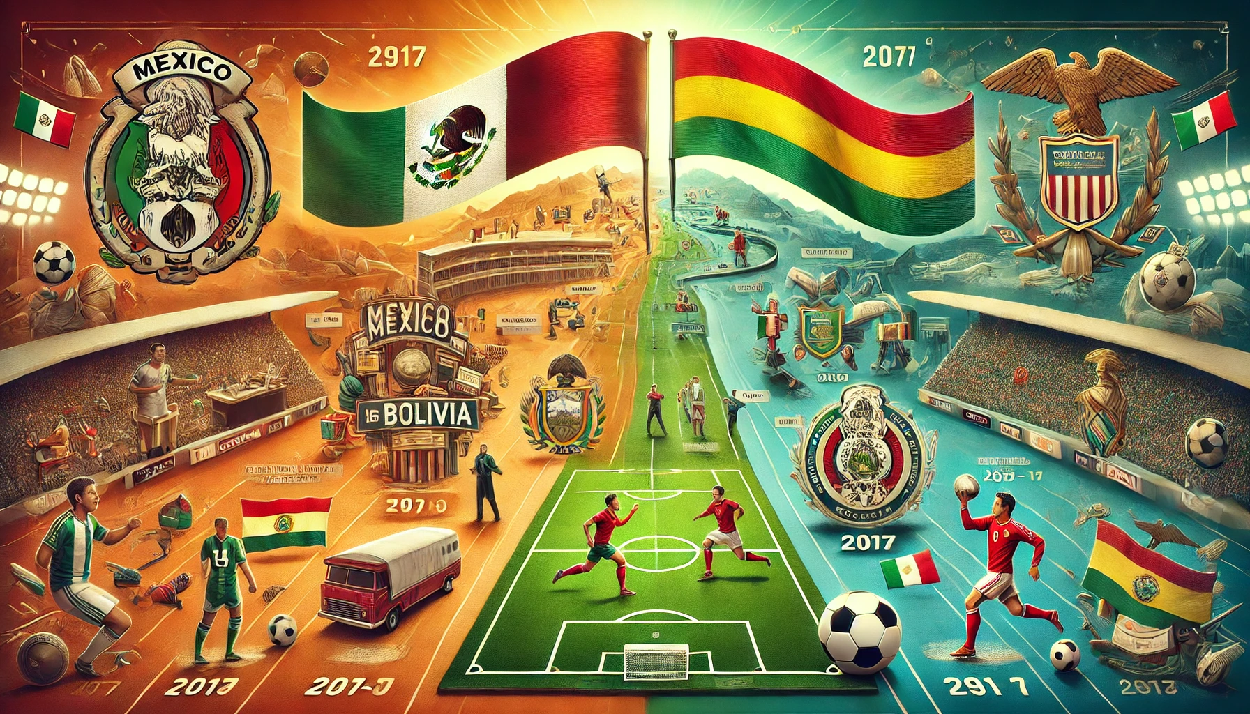 Mexico National Football Team VS Bolivia National Football Team Timeline