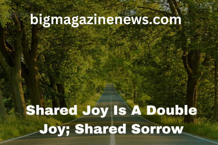 shared joy is a double joy; shared sorrow is tymoff